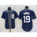 San Diego Padres #19 Tony Gwynn Navy HOLBERT Cool Base Stitched Jersey