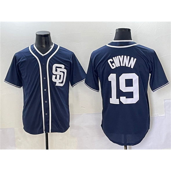 San Diego Padres #19 Tony Gwynn Navy HOLBERT Cool Base Stitched Jersey