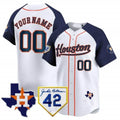 Custom Houston Astros 2024 Jackie Robinson Patch Vapor Premier Limited Jersey ¨C White 3 HOLBERT