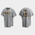 Pittsburgh Pirates #15 Oneil Cruz Gray HOLBERT Road Cool Base Jersey