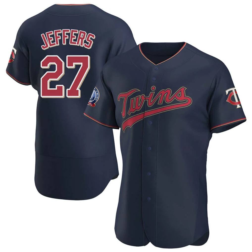 Minnesota Twins #27 Ryan Jeffers Player Navy HOLBERT60th Home Limited Elite Stitched Jerseys