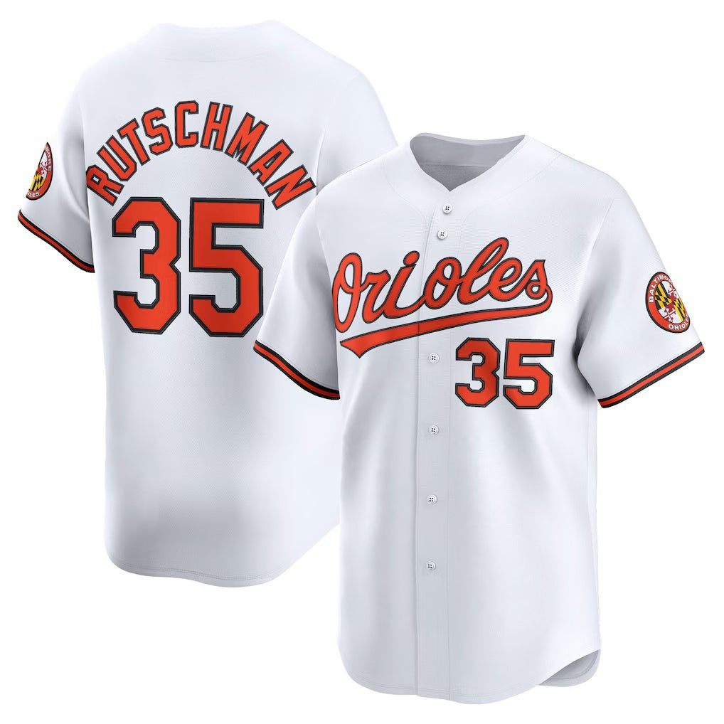 Baltimore Orioles #35 Adley Rutschman White HOLBERT Home Limited Player Jersey