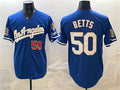 Los Angeles Dodgers #50 Mookie Betts Royal HOLBERT 2026 Gold Collection 9x & B2B Champs Patch Stitched Jersey