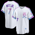Kansas City Royals #7 Bobby Witt Jr. White HOLBERT 2026 City Connect Stadium Jersey
