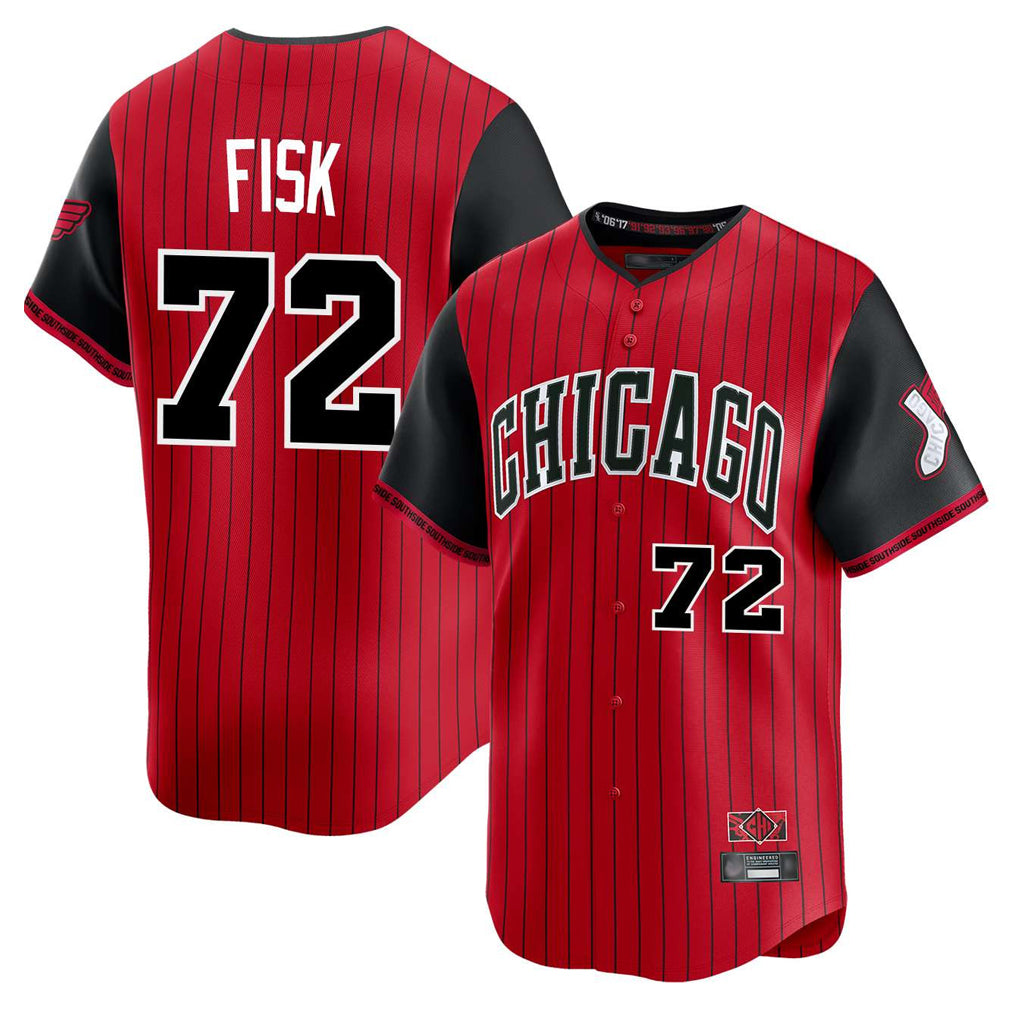 Chicago White Sox #72 Carlton Fisk Player Red HOLBERT City Connect Limited Home Stitched Jerseys