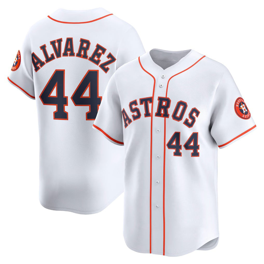 Houston Astros #44 Yordan Alvarez White HOLBERT Home Limited Player Jersey