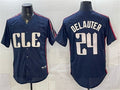 Cleveland Guardians #24 Chase DeLauter Navy HOLBERT 2024 City Connect Limited Stitched Jersey