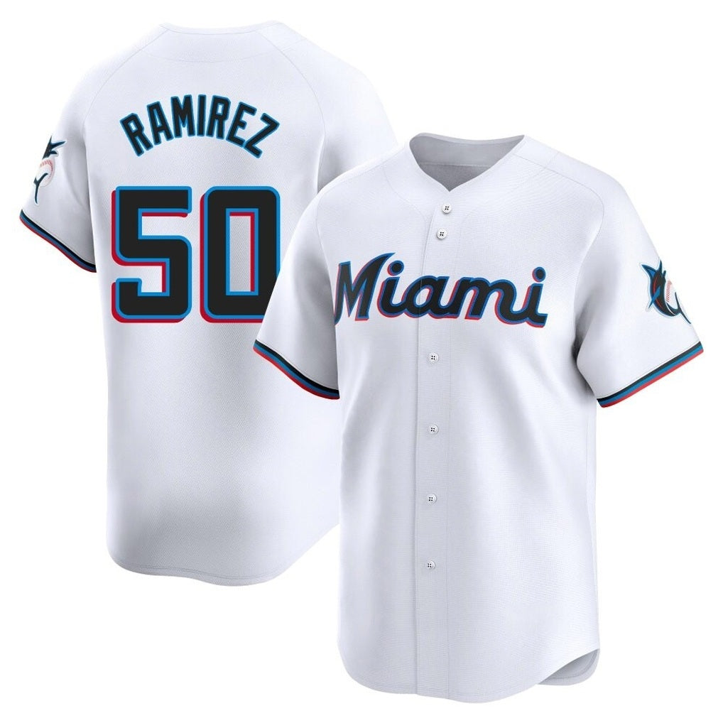 Miami Marlins #50 Agustin Ramirez Player White HOLBERT Home Limited Stitched Jerseys