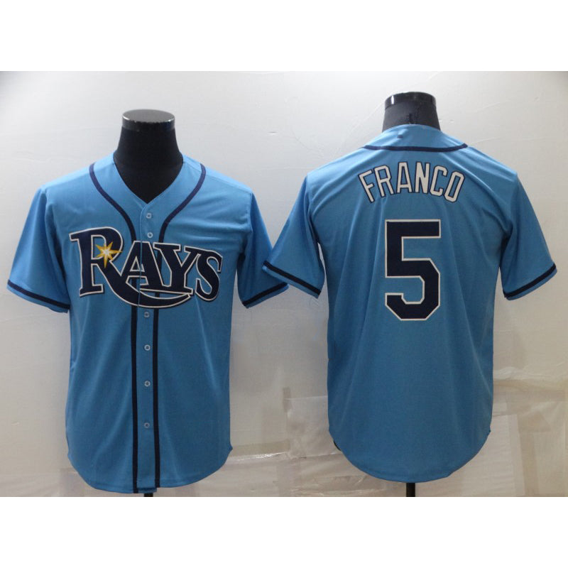 Tampa Bay Rays #5 Wander Franco Light Blue HOLBERT Stitched Cool Base Jersey