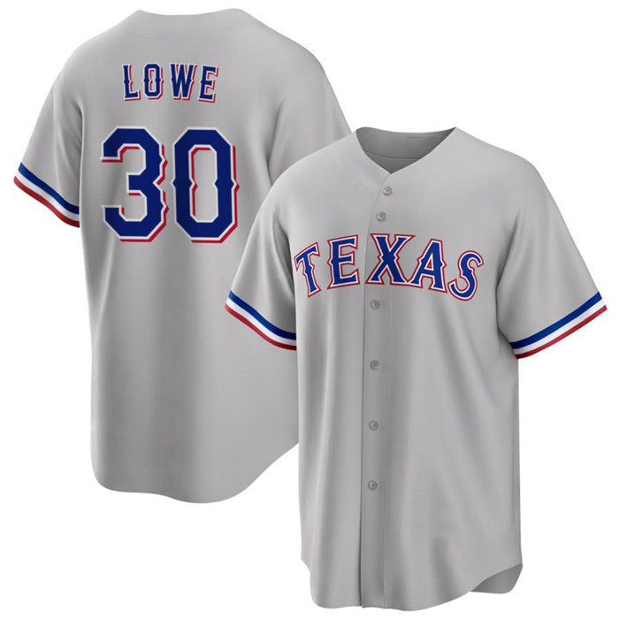 Texas Rangers #30 Nathaniel Lowe Gray HOLBERT Cool Base Stitched Jersey