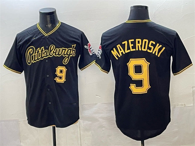 Pittsburgh Pirates #9 Bill Mazeroski Black HOLBERT Limited Stitched Jersey
