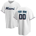 Custom Miami Marlins White HOLBERT Home Replica Jersey