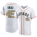 Houston Astros #45 Tatsuya Imai Player Gold HOLBERT Collection Limited Elite Home Stitched Jerseys