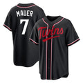 Minnesota Twins #7 Joe Mauer Player Black HOLBERTFashion Out Home Limited Stitched Jerseys
