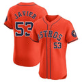 Houston Astros #53 Cristian Javier Player Orange HOLBERT Home Limited Elite Stitched Jerseys
