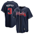Atlanta Braves #3 Dale Murphy Player Navy HOLBERT Home Game Stitched Jerseys