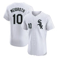 Chicago White Sox #10 Chase Meidroth Player White HOLBERT Stripe Limited Elite Home Stitched Jerseys