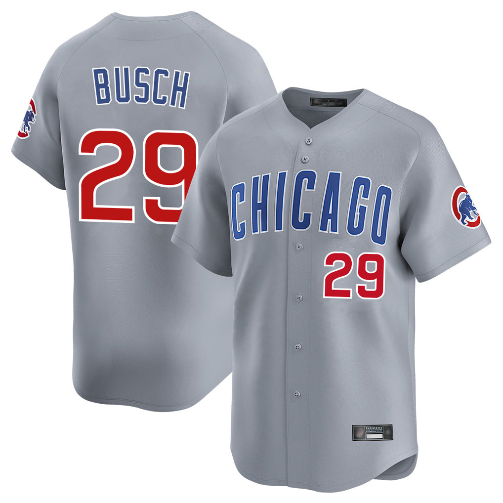 Chicago Cubs #29 Michael Busch Player Gray HOLBERT Road Limited Home Stitched Jerseys
