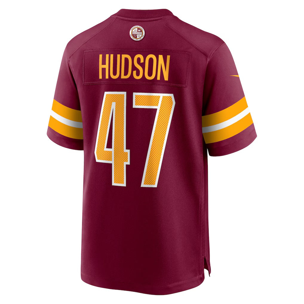 W.Commanders #47 Khaleke Hudson Burgundy HOLBERT Game Jersey