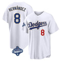 Los Angeles Dodgers #8 Enrique Hern¨¢ndez Player Gold White HOLBERT World Series Meet 2026 Collection Stadium Limited Stitched Jerseys