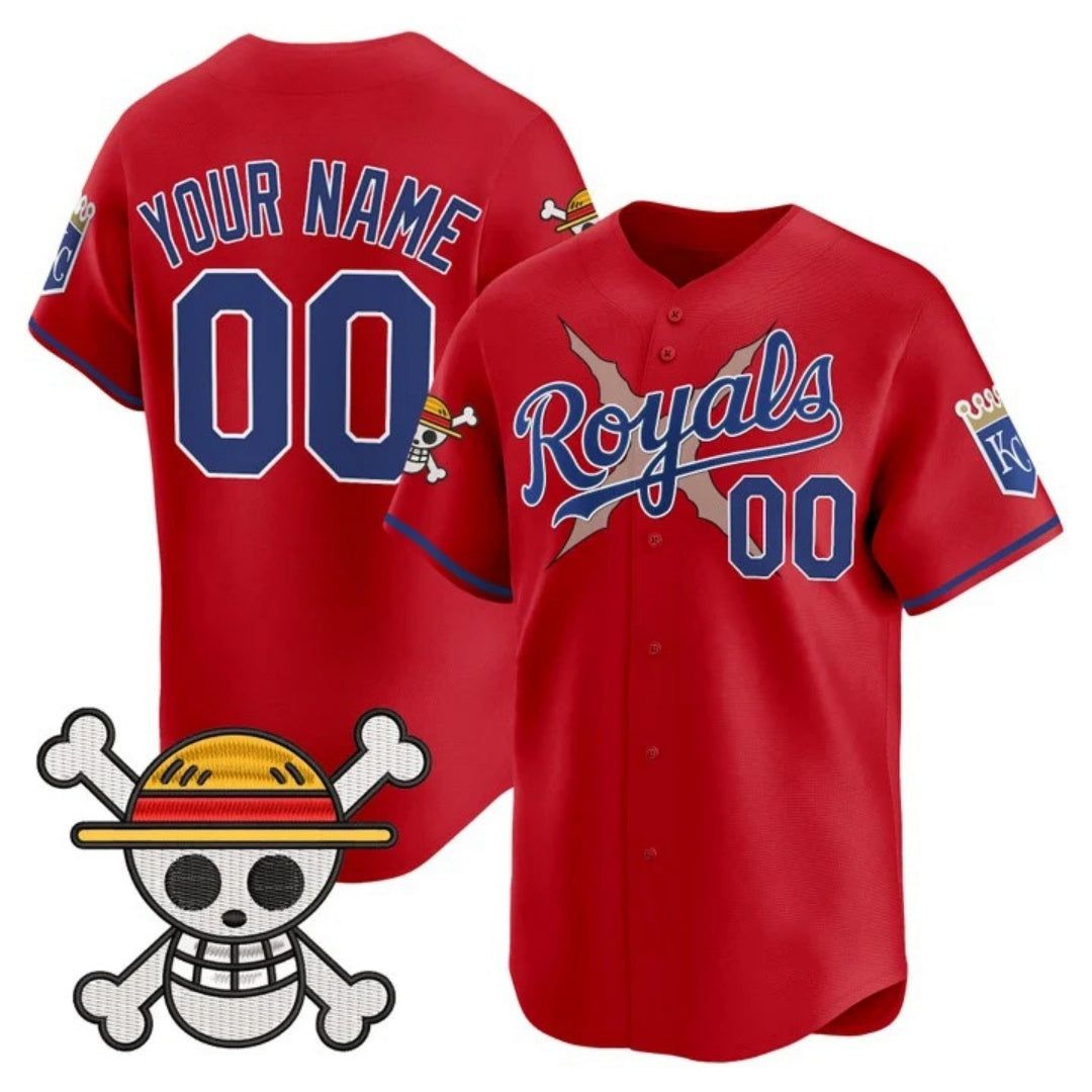 Custom Kansas City Royals x One Piece Red HOLBERT Vapor Premier Limited Jersey - Stitched