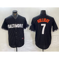 Baltimore Orioles #7 Jackson Holliday Black HOLBERT 2023 City Connect Cool Base Stitched Jersey