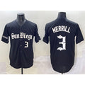 San Diego Padres #3 Jackson Merrill Black HOLBERT Gothic Edition Vapor Limited Stitched Jersey