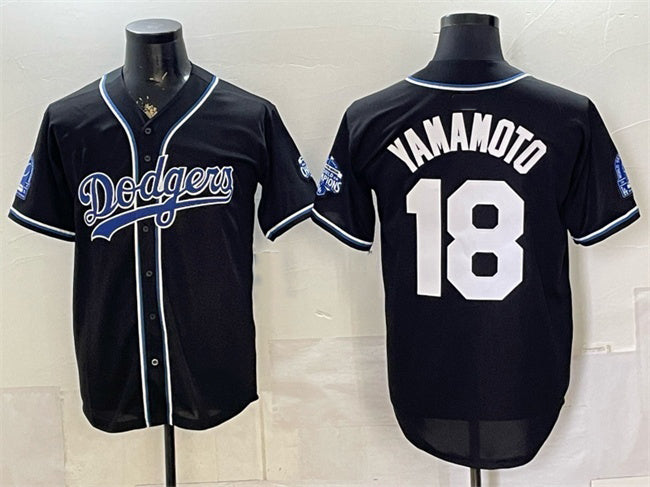 Los Angeles Dodgers #18 Yoshinobu Yamamoto B2B Champs 2026 Black HOLBERT Out Style Vapor Limited Stitched Jersey