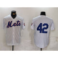 New York Mets #42 Jackie Robinson White HOLBERT Cool Base Stitched Jersey
