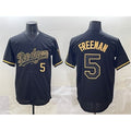 Los Angeles Dodgers #5 Freddie Freeman Black Gold HOLBERT Limited Stitched Jersey