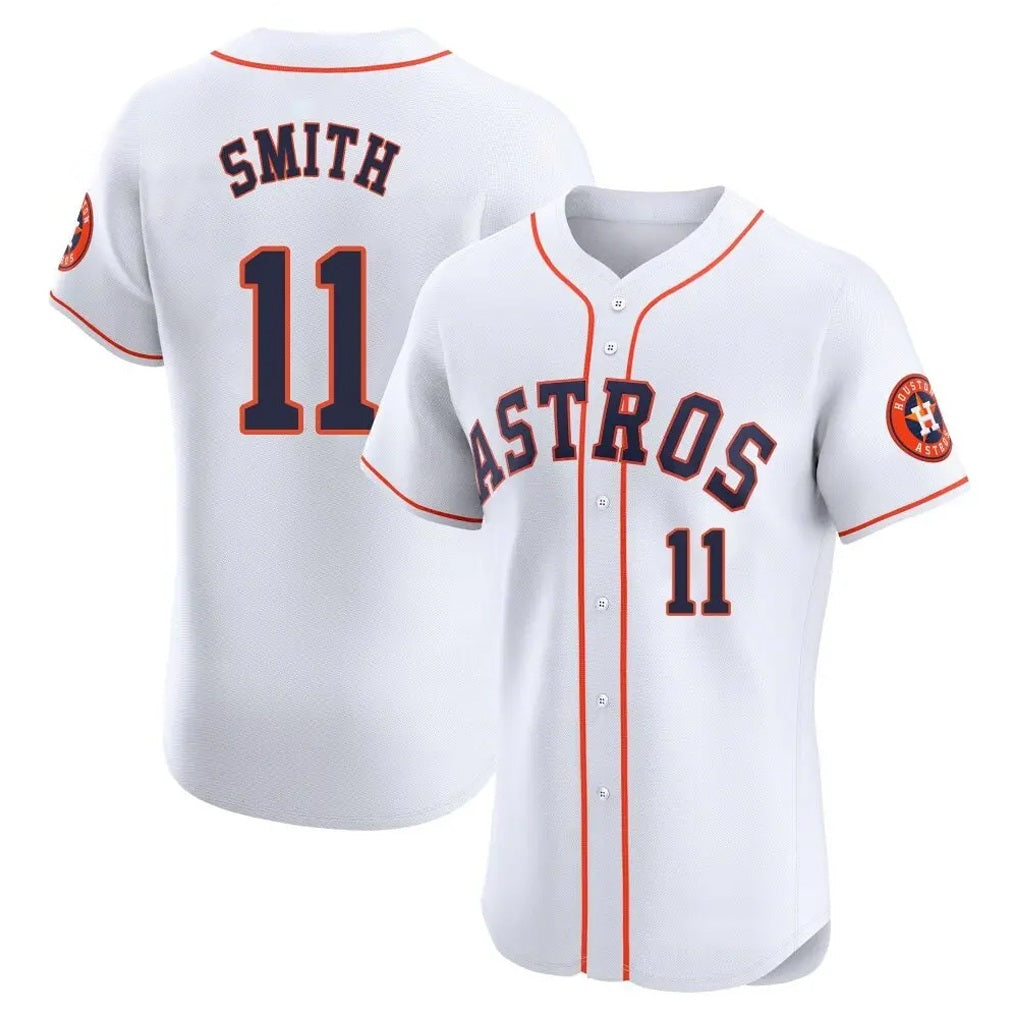Houston Astros #11 Cam Smith Player White HOLBERT Limited Elite Home Stitched Jerseys