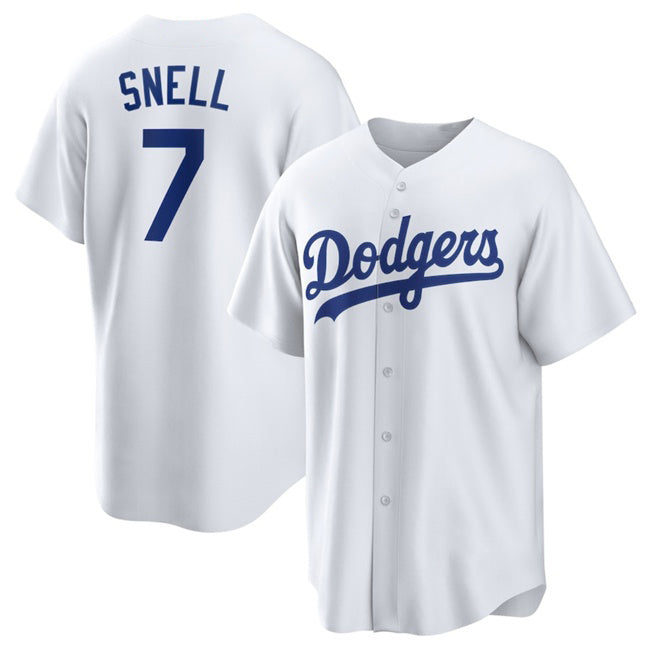 Los Angeles Dodgers #7 Blake Snell White HOLBERT 2024 Cool Base Stitched Jersey