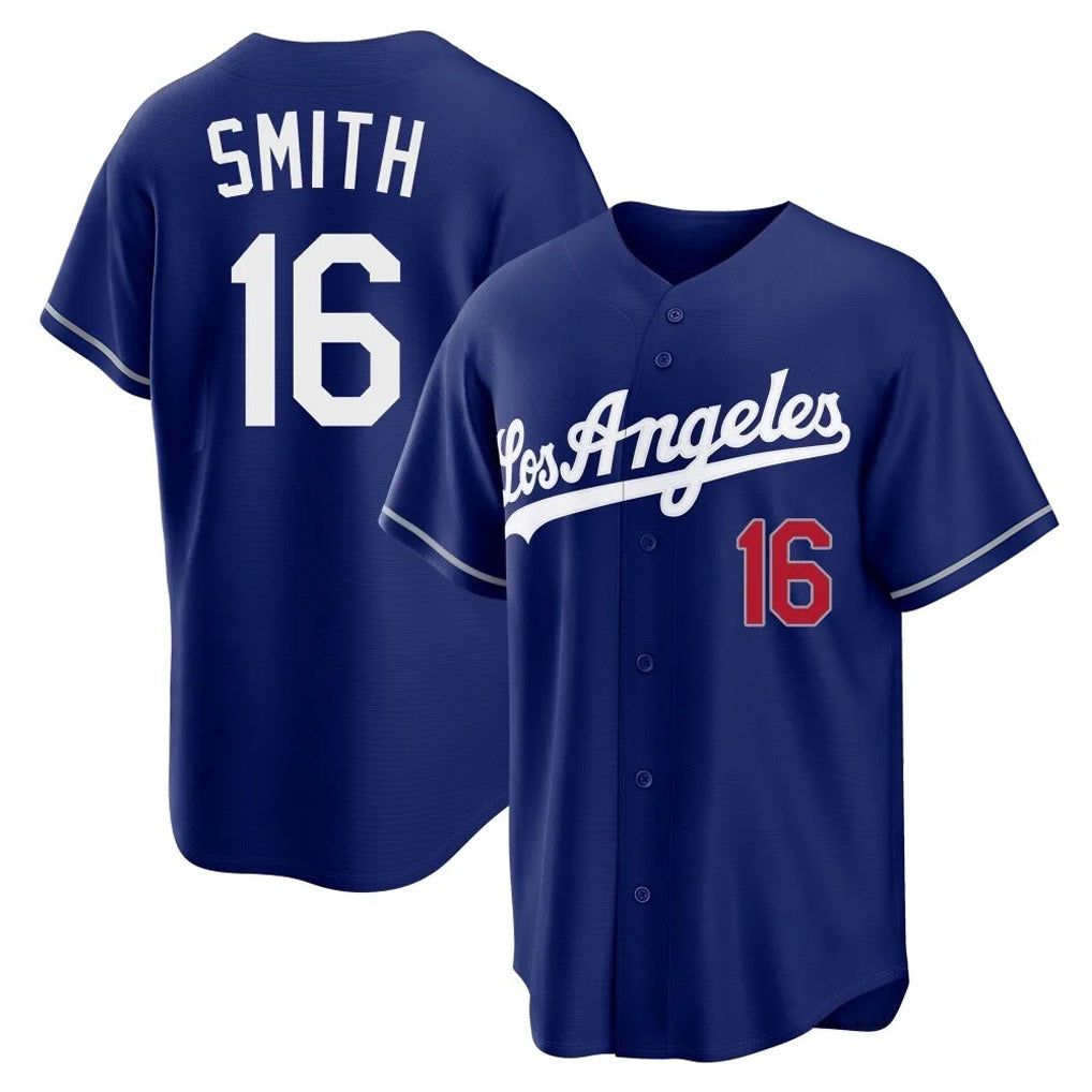 Los Angeles Dodgers #16 Will Smith Player Royal HOLBERT Game Home Stitched Jerseys