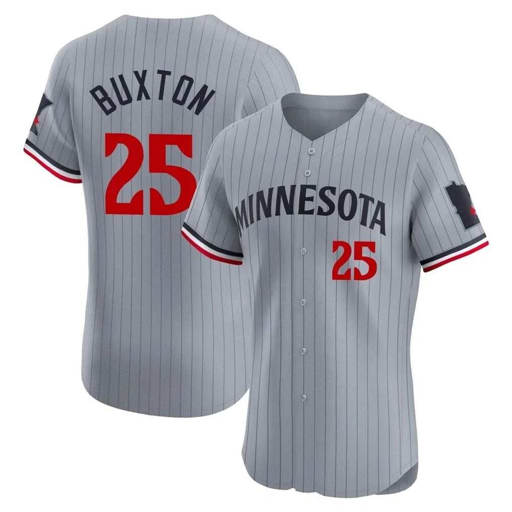 Minnesota Twins #25 Byron Buxton Player Gray HOLBERTHome Limited Elite Stitched Jerseys