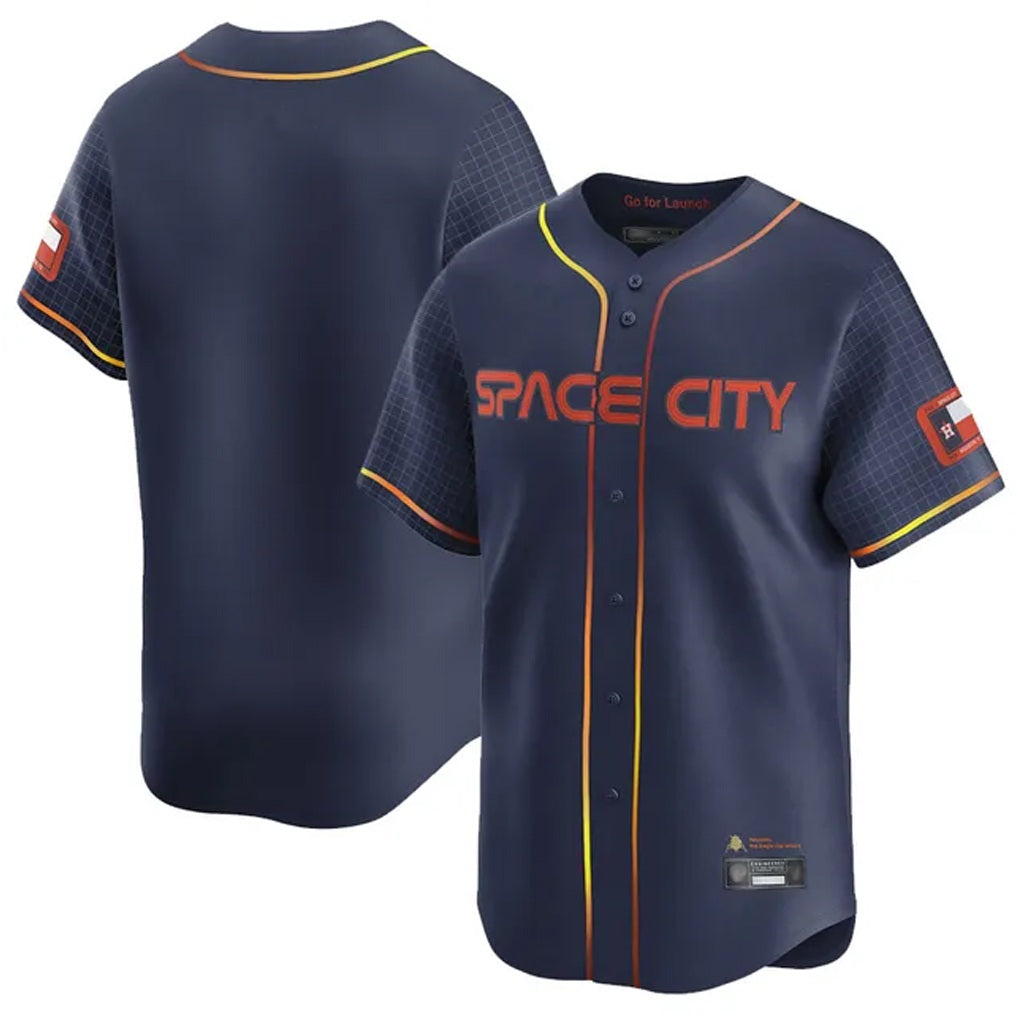 Houston Astros Blank Player Navy HOLBERT City Connect Limited Home Stitched Jerseys
