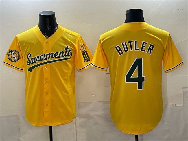 Oakland Athletics #4 Lawrence Butler 2026 Yellow HOLBERT Alternate Sacramento Celebrating 125 Years Vapor Limited Stitched Jersey