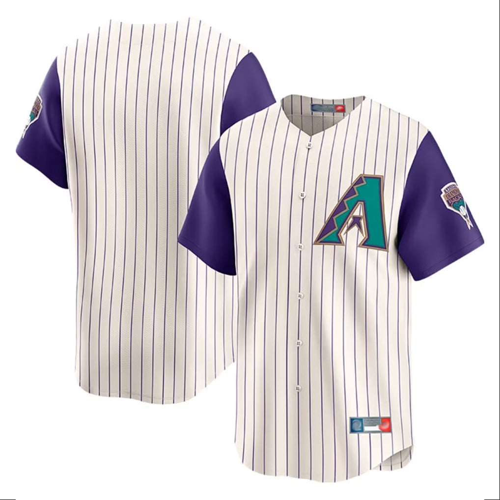 Arizona Diamondbacks Ivory Throwback Cooperstown HOLBERT Limited Home Blank Player Stitched Jerseys