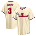 Philadelphia Phillies #3 Bryce Harper Cream HOLBERT Alternate Replica Jersey