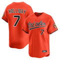 Baltimore Orioles #7 Jackson Holliday Player Orange HOLBERT Limited Home Game Stitched Jerseys