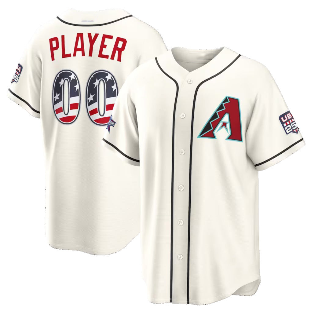 Custom Arizona Diamondbacks 2026 All-Star Edition Stars & Stripes Cream HOLBERT Stadium Pick-A-Player Jersey