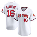 Los Angeles Angels #16 Yusei Kikuchi Player White HOLBERT T-shirt Home Limited Stitched Jerseys