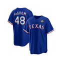 Texas Rangers #48 Jacob DeGrom Royal HOLBERT 2023 World Series Cool Base Stitched Jersey