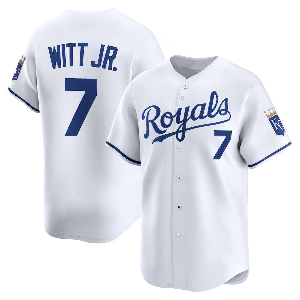 Kansas City Royals #7 Bobby Witt Jr. White HOLBERT Home Limited Player Jersey