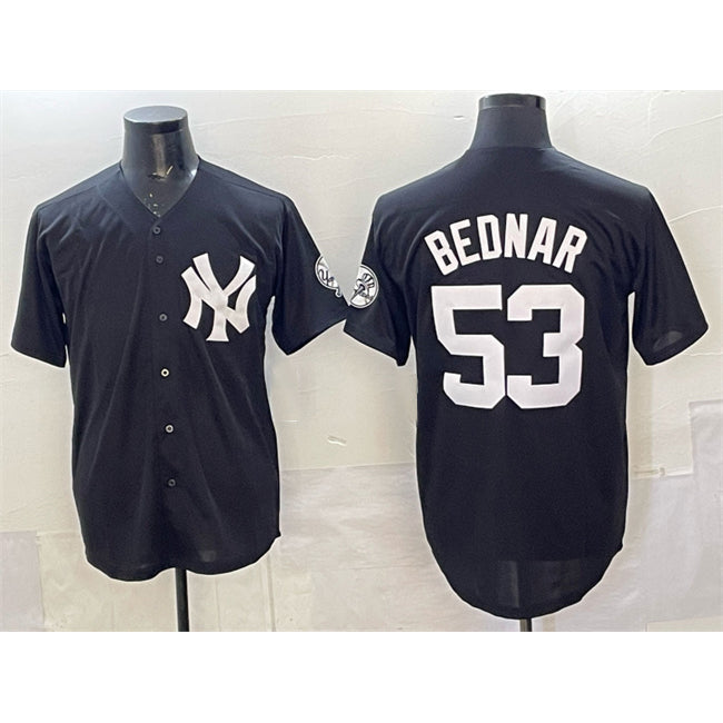 New York Yankees #53 David Bednar Black HOLBERT Stitched Jersey