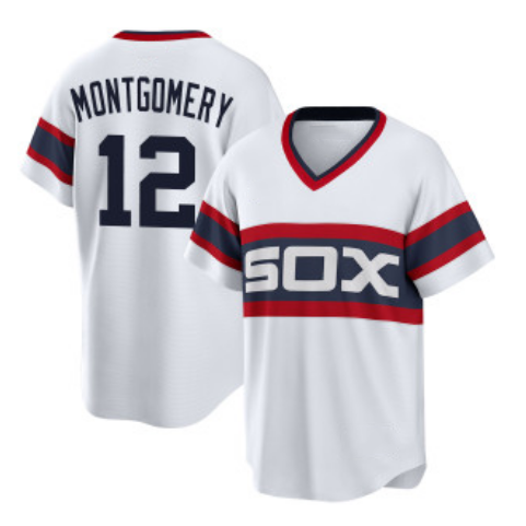 Chicago White Sox #12 Colson Montgomery White HOLBERT Cool Base Stitched Jersey