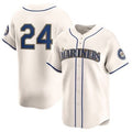 Seattle Mariners #24 Ken Griffey Jr. Cream HOLBERT Cool Base Jersey