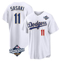 Los Angeles Dodgers #11 Roki Sasaki Player Gold White HOLBERT World Series 2026 Collection Stadium Limited Stitched Jerseys