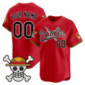 Custom Baltimore Orioles x One Piece Red HOLBERT Vapor Premier Limited Jersey - Stitched