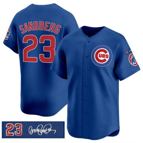 Chicago Cubs #23 Ryne Sandberg Royal HOLBERT 'Ryne Sandberg Tribute' Vapor Limited V3 Stitched Jersey