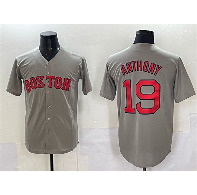 Boston Red Sox #19 Roman Anthony Gray HOLBERT Cool Base Stitched Jersey